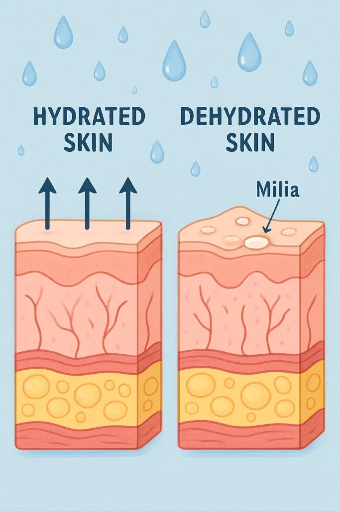 The importance of hydration and milia production Willenhall