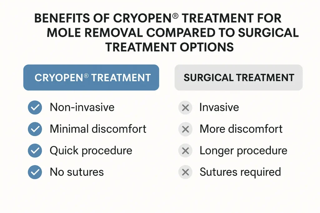 Benefits of facial mole removal Willenhall - call our team today to book a consultation