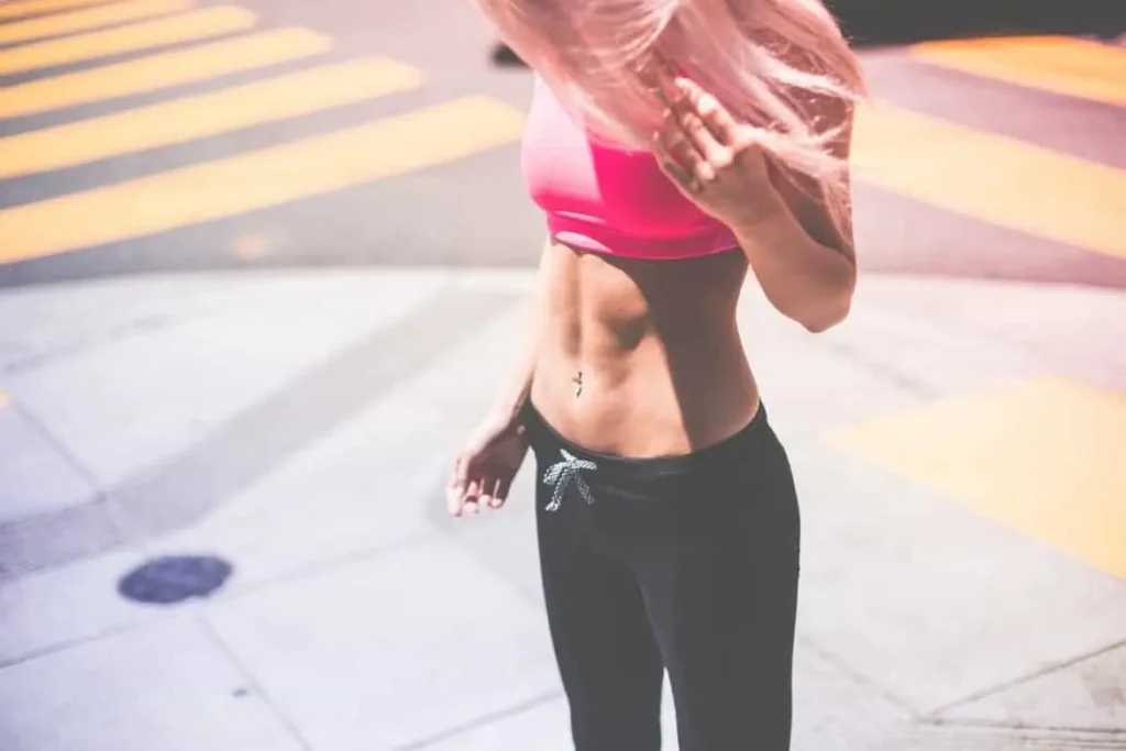 Woman with toned stomach after LA-EMS Body Sculpting Treatment Willenhall